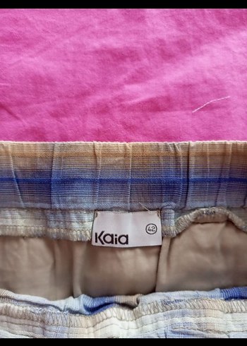 Bağcıklı Bej Midi Etek - Görsel 6