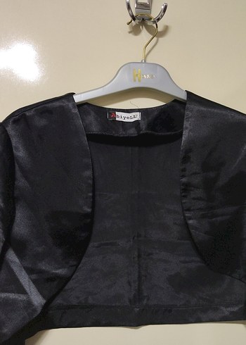 Kadın Siyah Uzun Kollu Bolero - Görsel 2