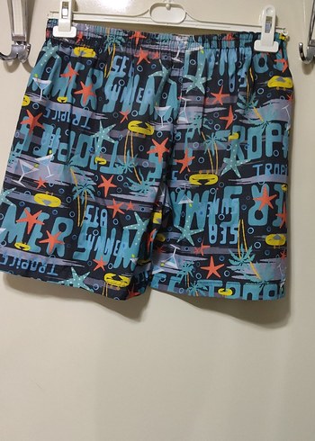 Renkli Baskılı Erkek Mini Deniz Şortu - Görsel 2