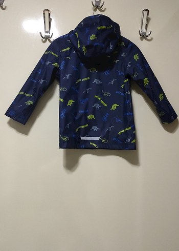 Erkek Çocuk Baskılı Mavi Yağmurluk - Görsel 2