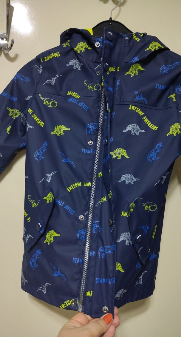 Erkek Çocuk Baskılı Mavi Yağmurluk - Görsel 3