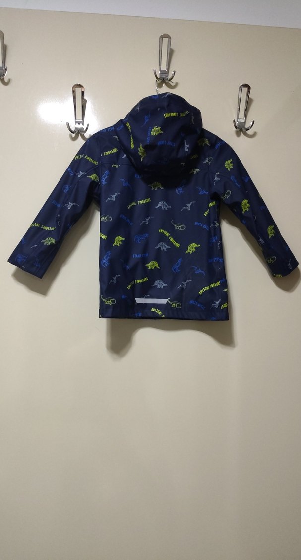 Erkek Çocuk Baskılı Mavi Yağmurluk - Görsel 2