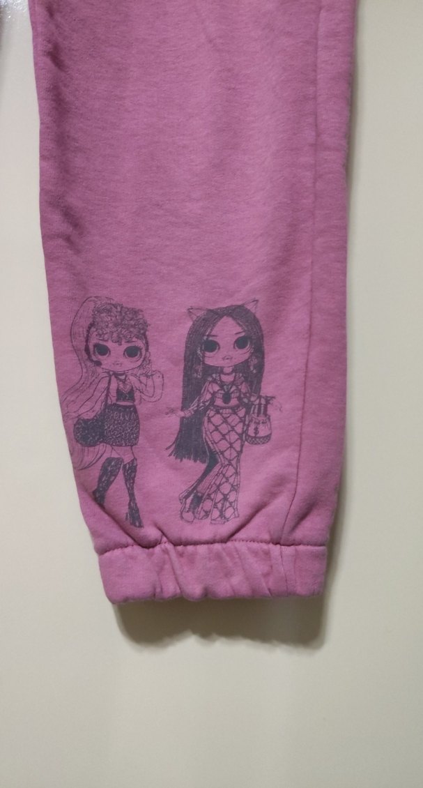 Kızlar için Mor Rahat Eşofman Altı - Görsel 2