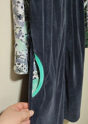 Kadın Uzun Kollu Uzun Boy Batik Desenli Sabahlık - Görsel 4