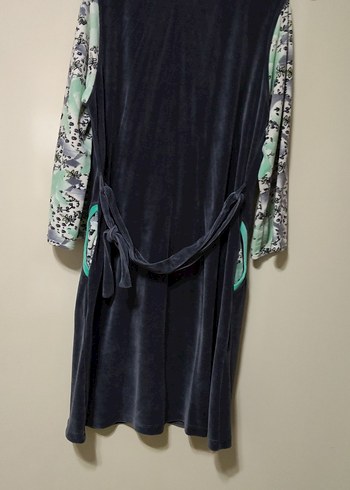 Kadın Uzun Kollu Uzun Boy Batik Desenli Sabahlık - Görsel 7