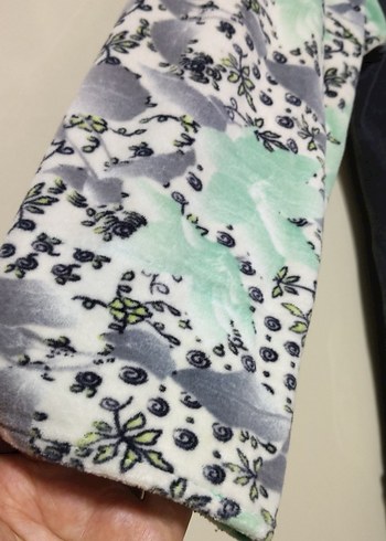 Kadın Uzun Kollu Uzun Boy Batik Desenli Sabahlık - Görsel 3