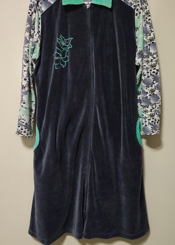 Kadın Uzun Kollu Uzun Boy Batik Desenli Sabahlık - Görsel 2