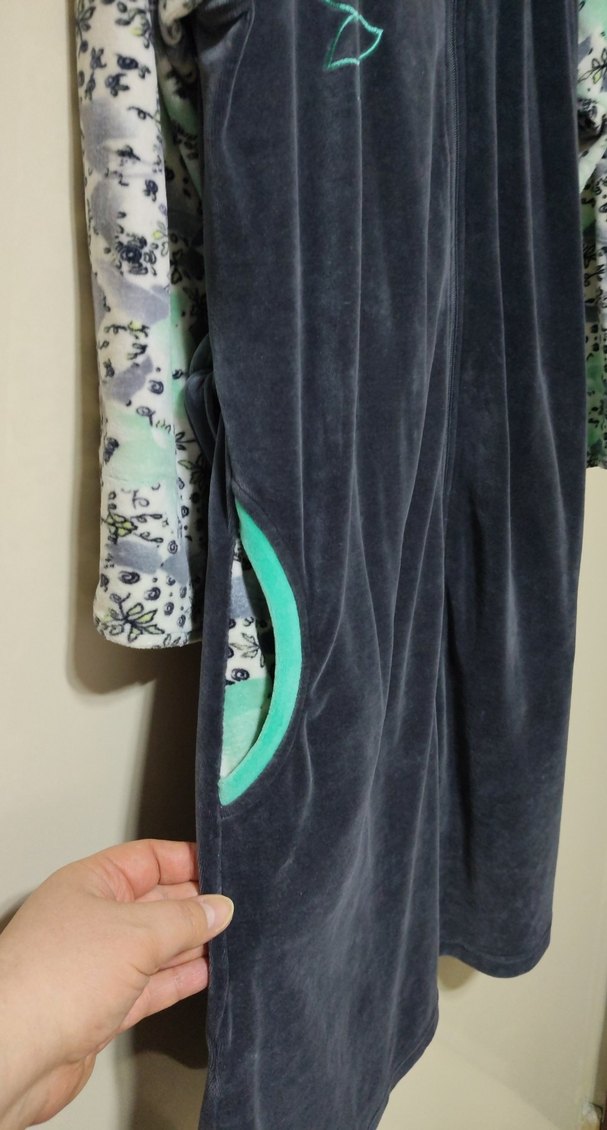 Kadın Uzun Kollu Uzun Boy Batik Desenli Sabahlık - Görsel 4