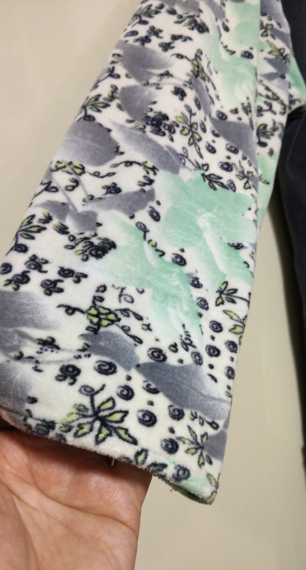 Kadın Uzun Kollu Uzun Boy Batik Desenli Sabahlık - Görsel 3