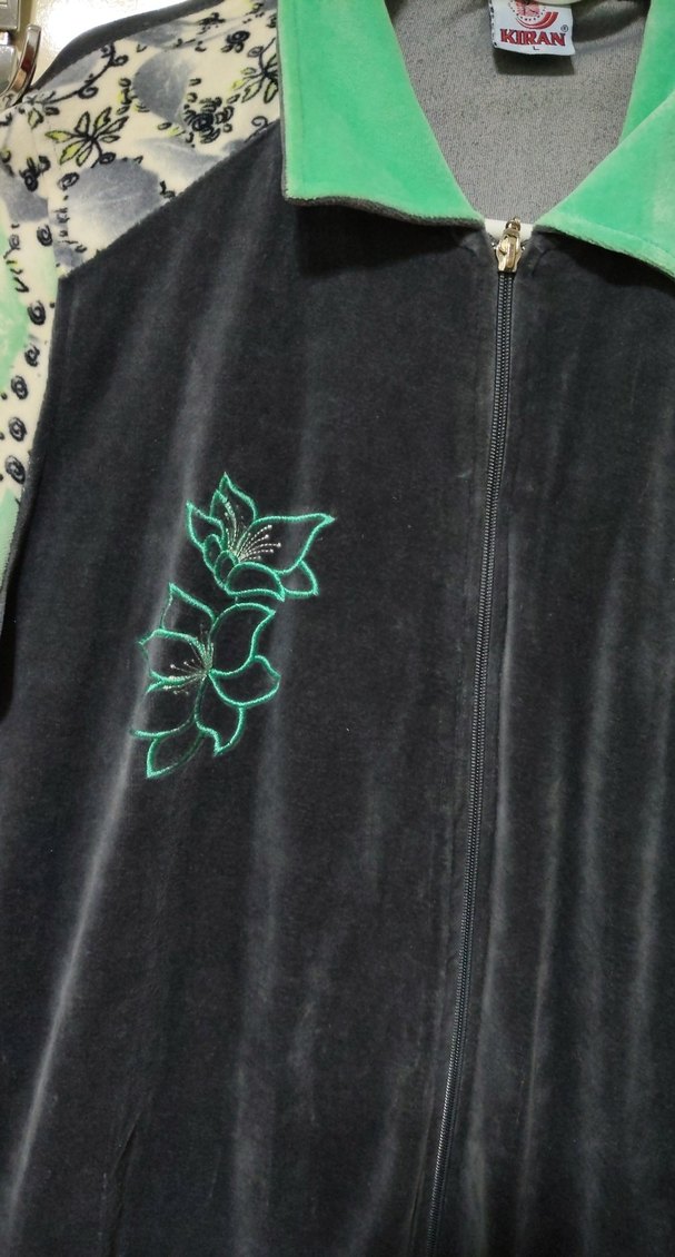 Kadın Uzun Kollu Uzun Boy Batik Desenli Sabahlık - Görsel 5