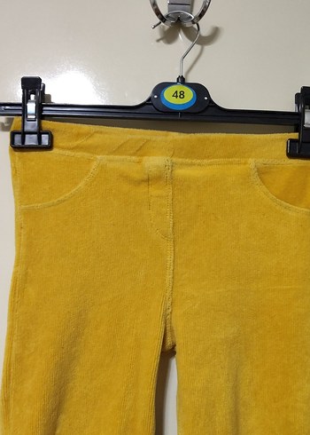 Sarı kadife Kız Tayt - Görsel 3