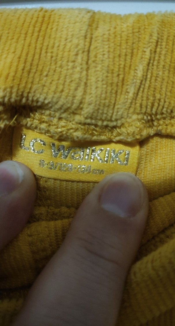 Sarı kadife Kız Tayt - Görsel 5