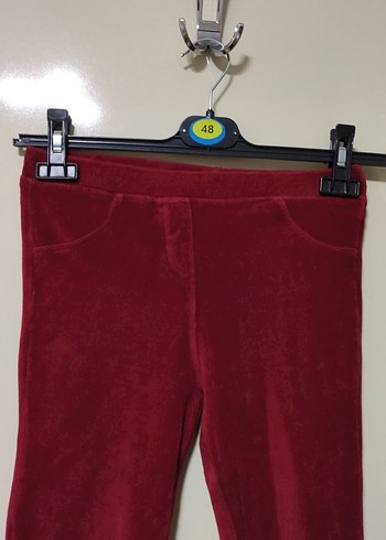 kırmızı Kız Tayt Elastik Belli - Görsel 2