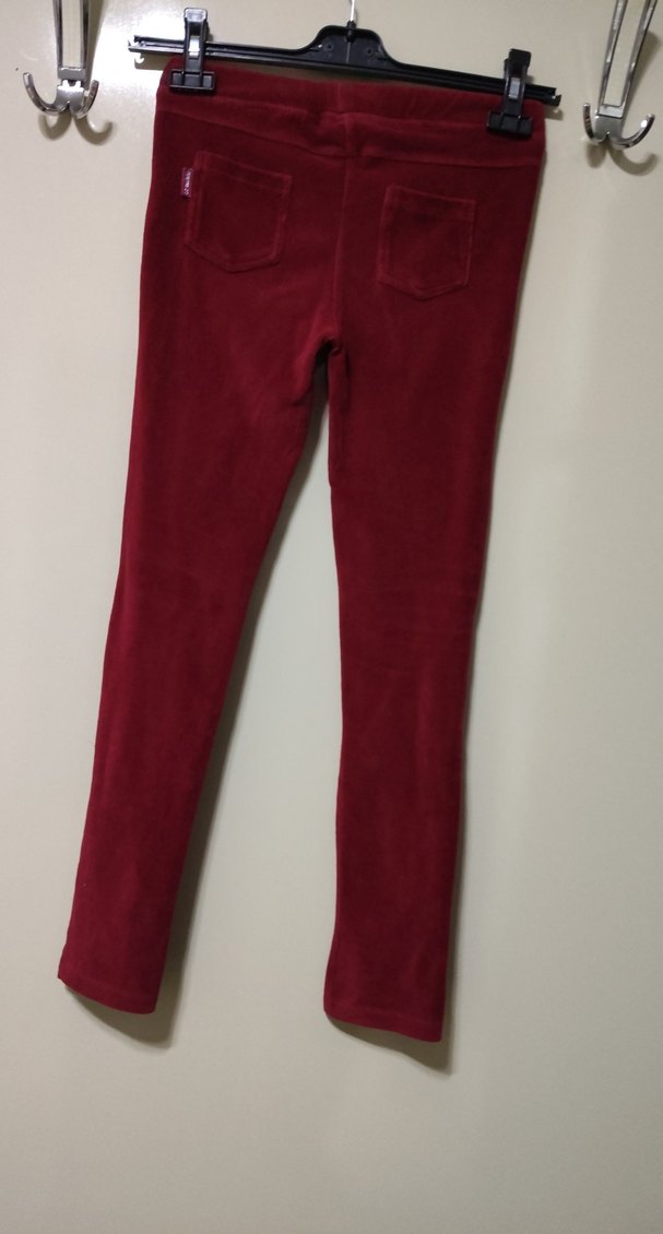 kırmızı Kız Tayt Elastik Belli - Görsel 3