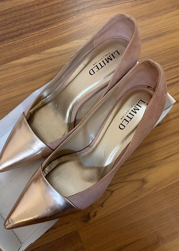 Marks & Spencer Limited Pudra Pembe Metalik Topuklu Ayakkabi