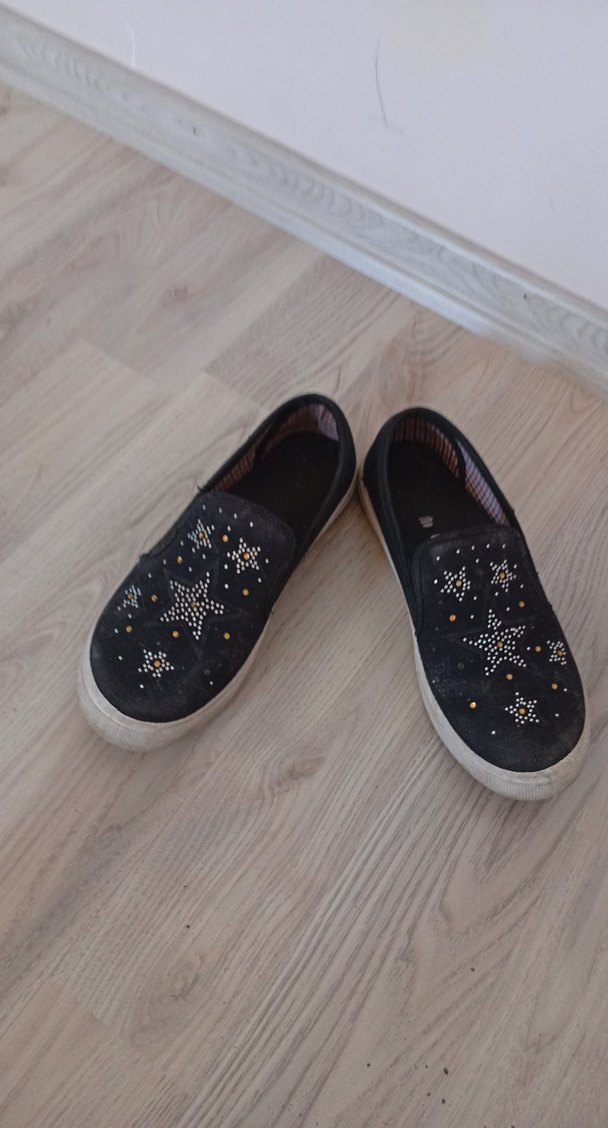 Kızlar için Payetli Nakışlı Kahverengi Loafer - Görsel 3