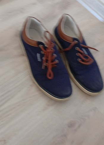 Erkek Lacivert Spor Ayakkabı Bağcıkları 42 numara - Görsel 6