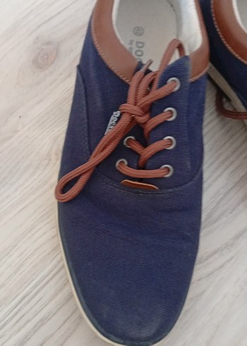 Erkek Lacivert Spor Ayakkabı Bağcıkları 42 numara - Görsel 3