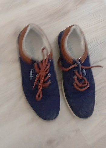 Erkek Lacivert Spor Ayakkabı Bağcıkları 42 numara - Görsel 5