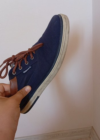 Erkek Lacivert Spor Ayakkabı Bağcıkları 42 numara - Görsel 4