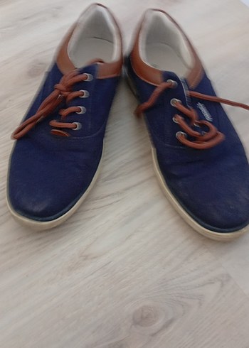 Erkek Lacivert Spor Ayakkabı Bağcıkları 42 numara - Görsel 2