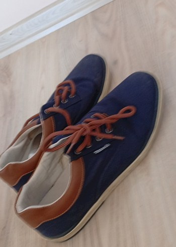 Erkek Lacivert Spor Ayakkabı Bağcıkları 42 numara - Görsel 8