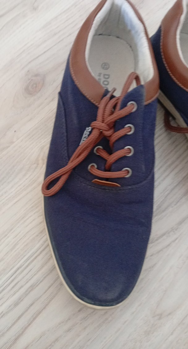 Erkek Lacivert Spor Ayakkabı Bağcıkları 42 numara - Görsel 3