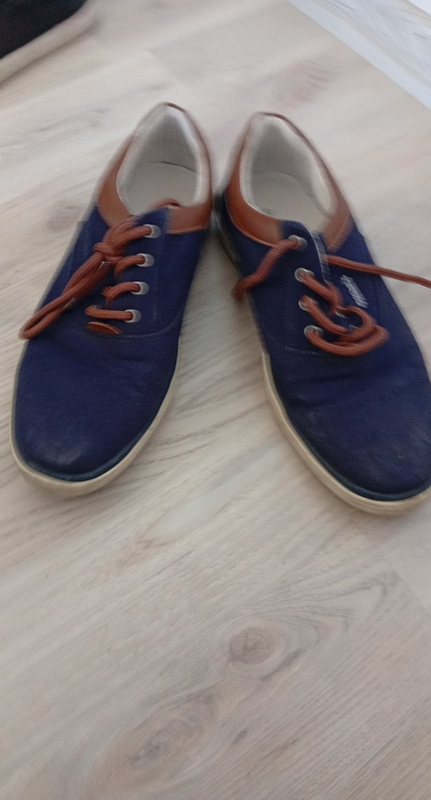 Erkek Lacivert Spor Ayakkabı Bağcıkları 42 numara - Görsel 2