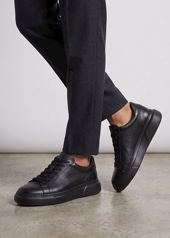 Diğer Siyah Deri Sneaker