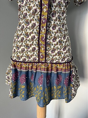 s Beden çeşitli Renk Hippie Vintage Boho Elbise