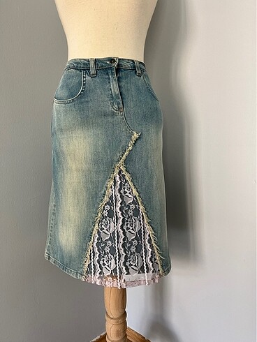90?s Vintage Dantelli Etek