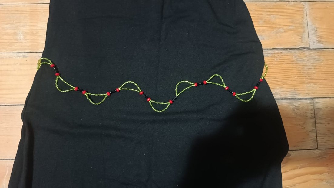 Vintage Boncuklu Bel Zinciri - Görsel 2