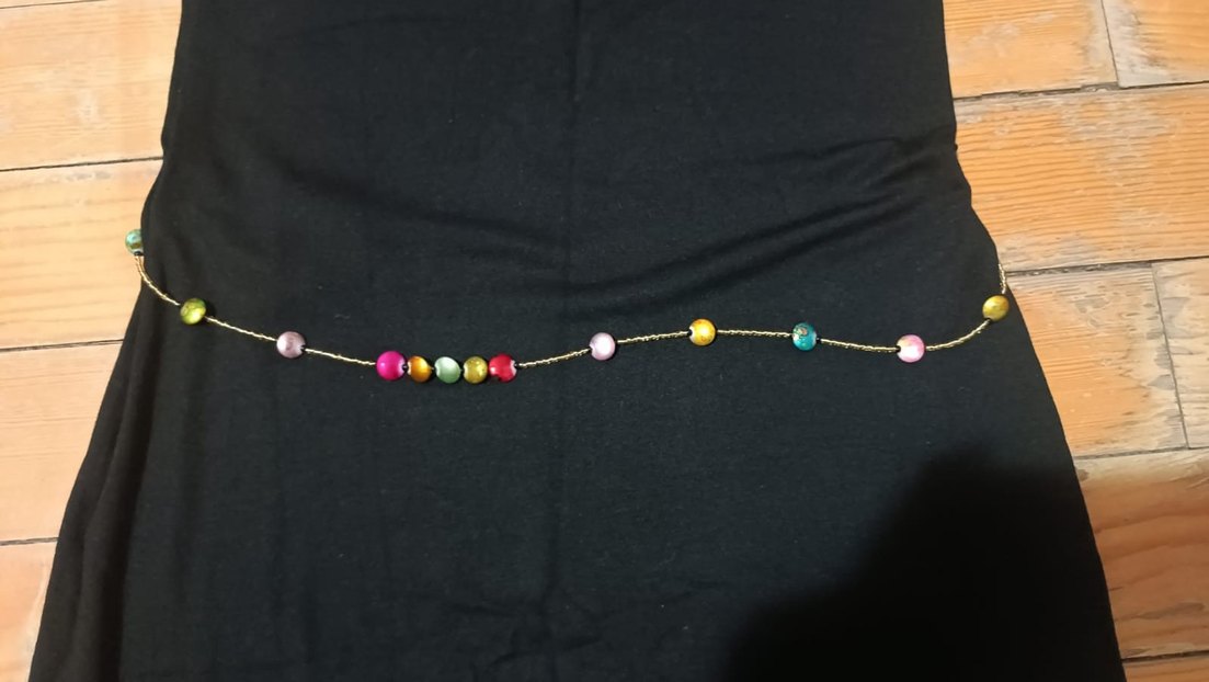 Vintage Boncuklu Bel Zinciri - Görsel 2