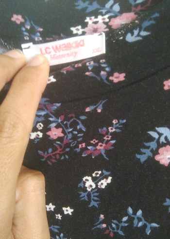 Siyah Çiçek Desenli Kadın Elbise - Görsel 7