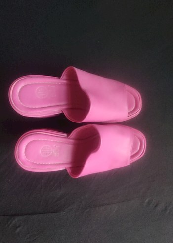 36 Beden pembe Renk Pembe Platform Topuklu Kadın Terlik