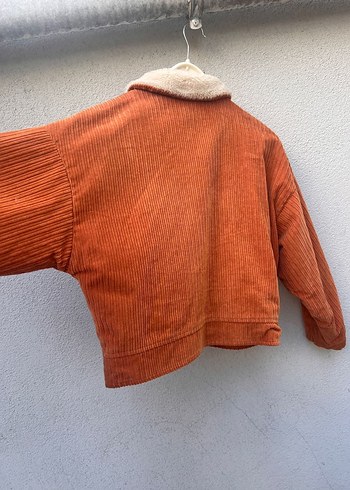 l Beden Düğmeli Kısa Kahverengi Kadın Kışlık Ceket