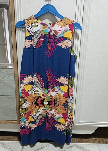 Batik Renkli Bohem Desenli Uzun Elbise