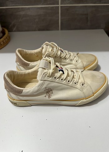 U.S Polo Assn. Polo Krem Kadin Sneaker