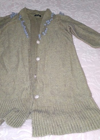 düğmeli uzun beh hırka - Görsel 4