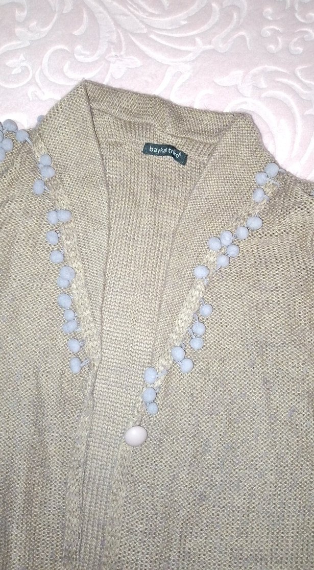 düğmeli uzun beh hırka - Görsel 2