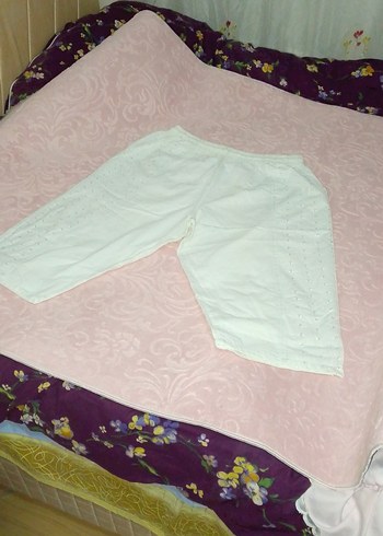 Dantel Detaylı Beyaz Kadın Pantolon - Görsel 3