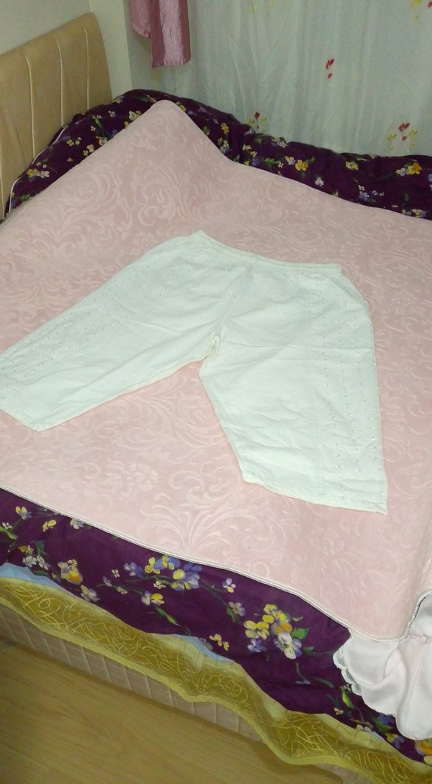 Dantel Detaylı Beyaz Kadın Pantolon - Görsel 3