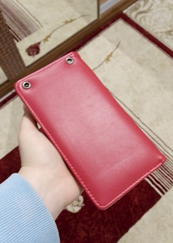 Kırmızı Deri  Kadın Cüzdanı - Görsel 4
