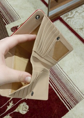 Kırmızı Deri  Kadın Cüzdanı - Görsel 5