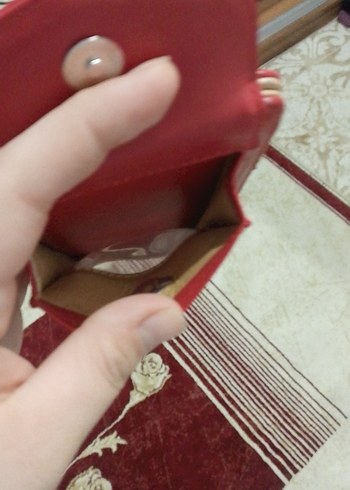 Kırmızı Deri  Kadın Cüzdanı - Görsel 8