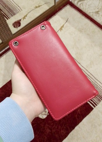 Kırmızı Deri  Kadın Cüzdanı - Görsel 3