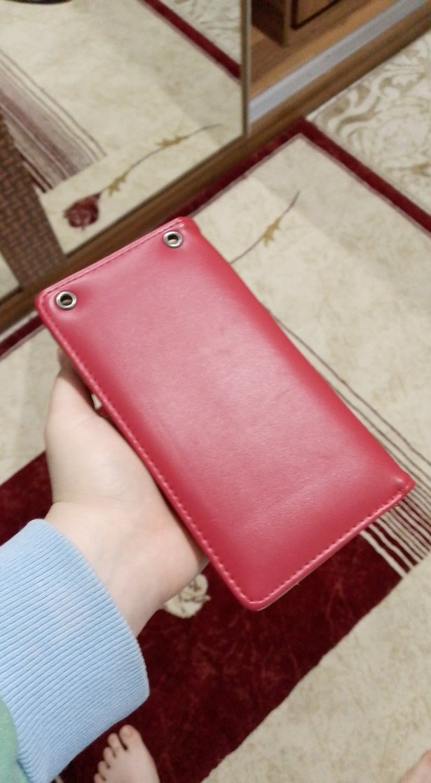 Kırmızı Deri  Kadın Cüzdanı - Görsel 4
