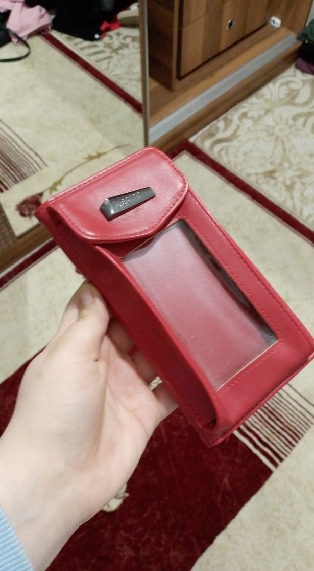 Kırmızı Deri  Kadın Cüzdanı - Görsel 2