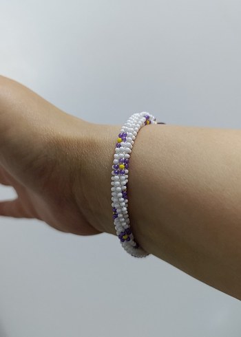 Diğer Mor Boncuklu Minimalist Bileklik