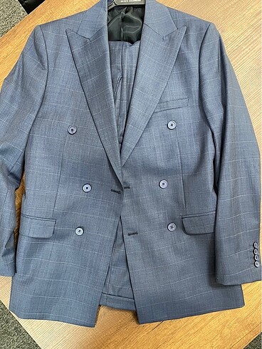 AVVA Kruvaze Takım Elbise Mavi - Görsel 8